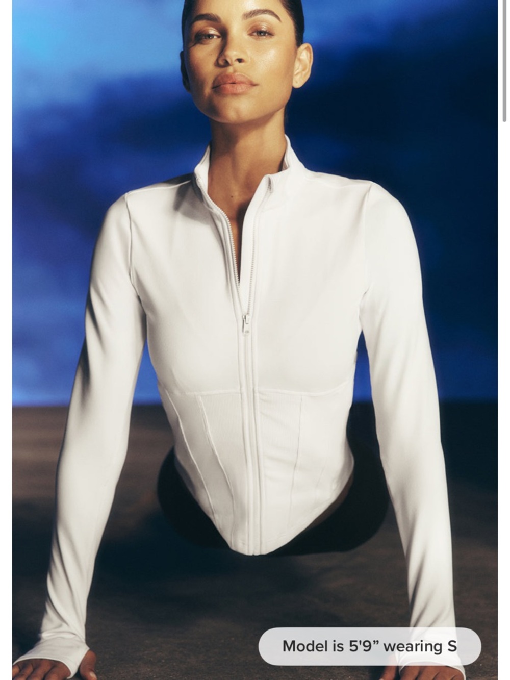 ALO airbrush corset full zip jacket